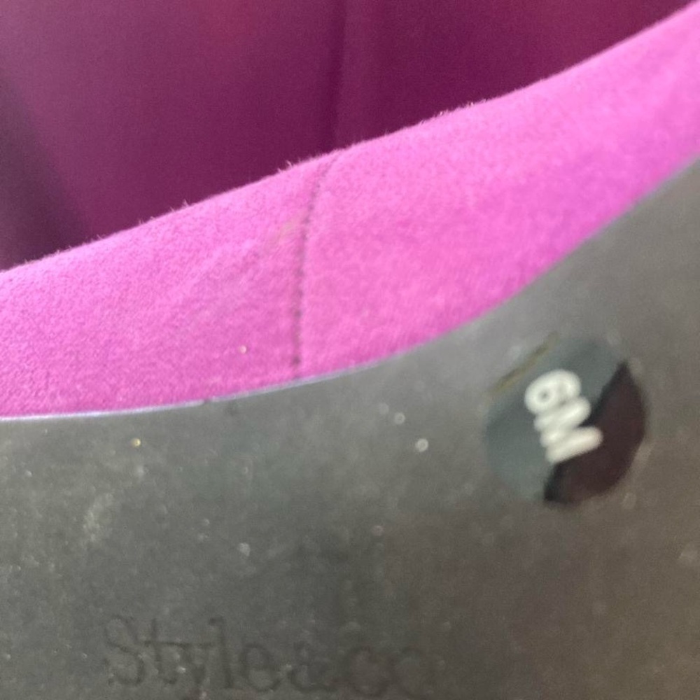 Light purple suede texture high heels with 3.5 inch heel Style & Co 6 - Picture 7 of 7